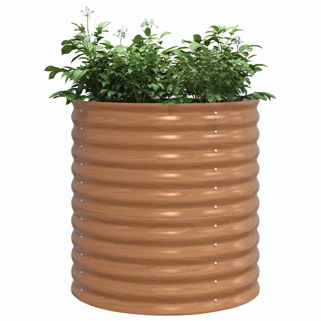 Garden Raised Bed Brown 80 x 80 x 81 cm Steel