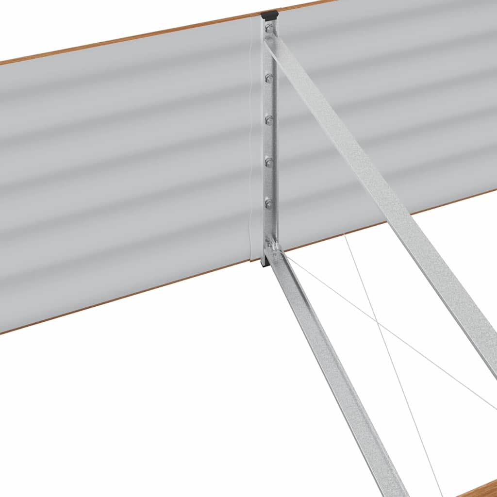 Garden Raised Bed Brown 400 x 80 x 44 cm Steel