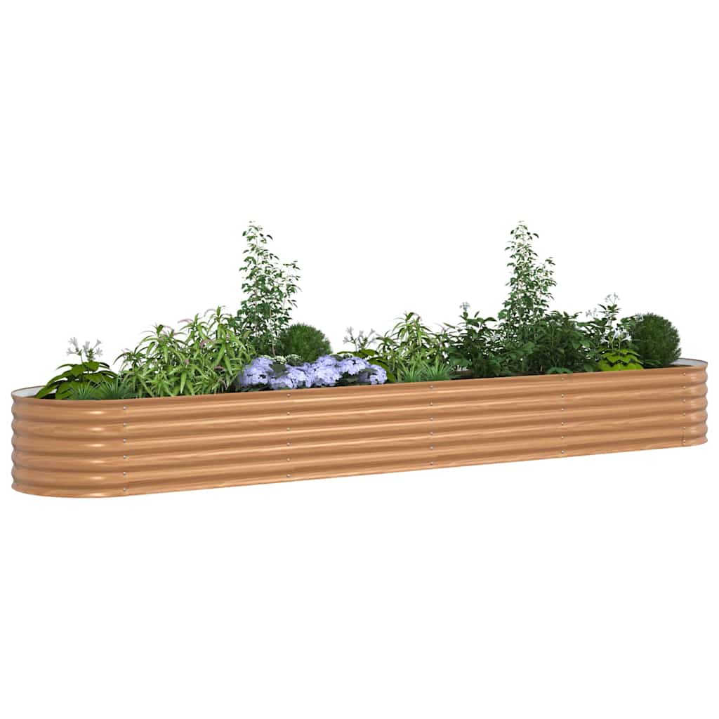 Garden Raised Bed Brown 400 x 80 x 44 cm Steel