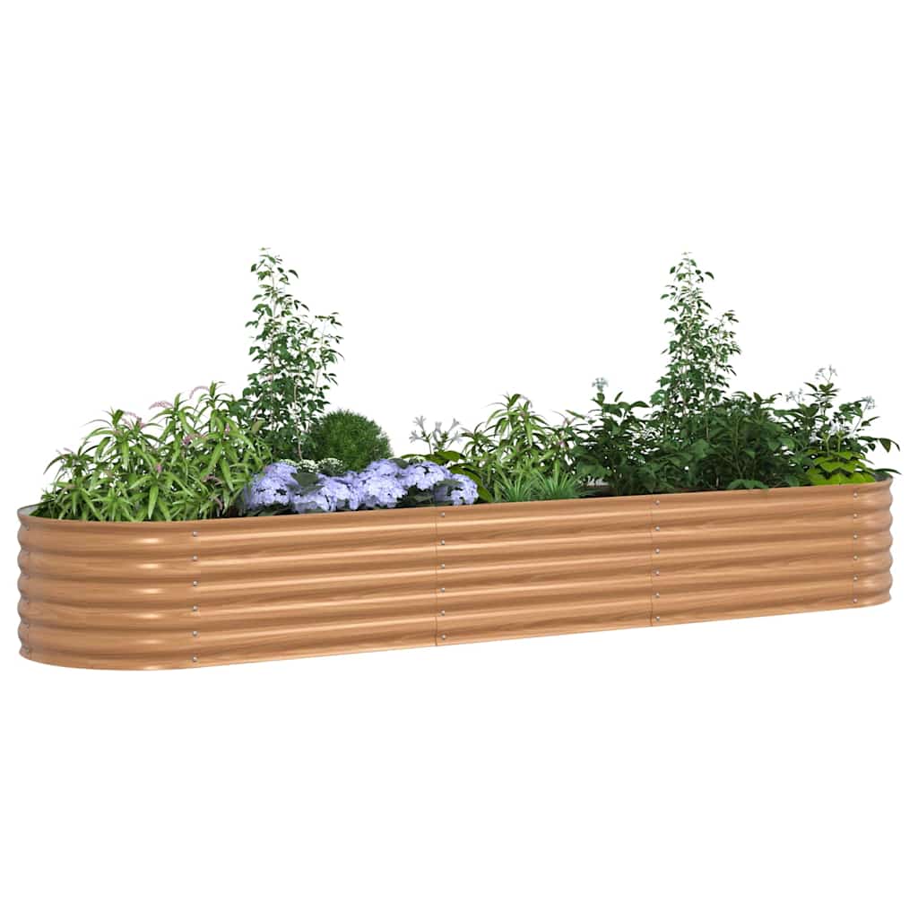 Garden Raised Bed Brown 320 x 80 x 44 cm Steel