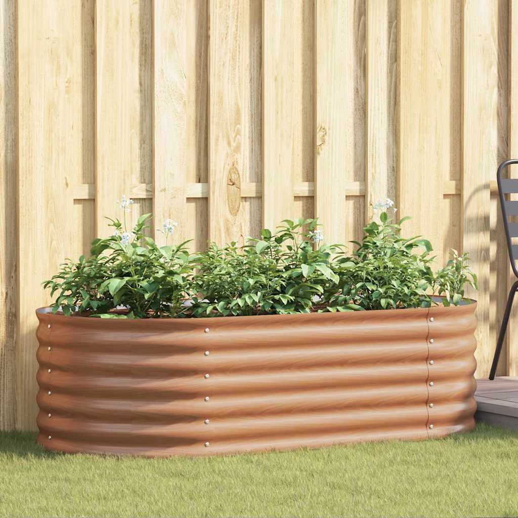 Garden Raised Bed Brown 160 x 80 x 44 cm Steel