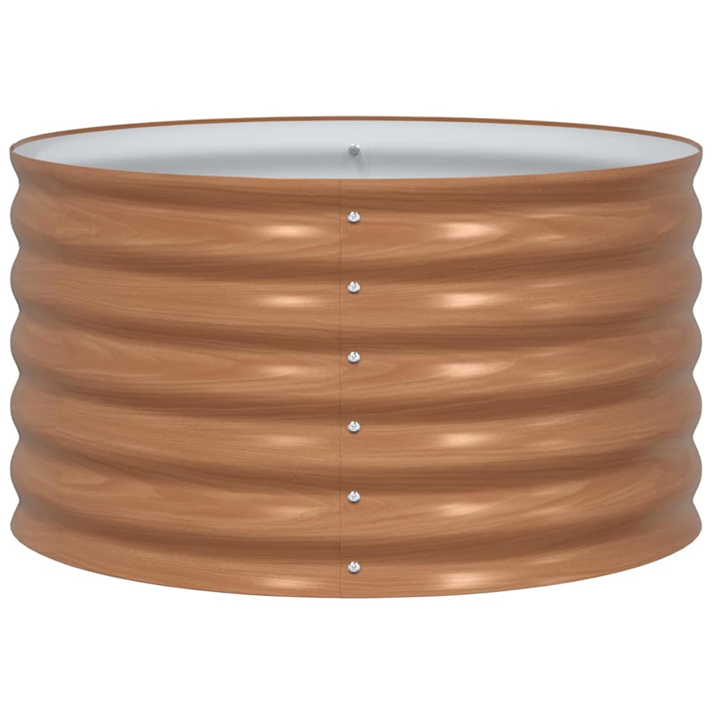 Garden Raised Bed Brown 80 x 80 x 44 cm Steel