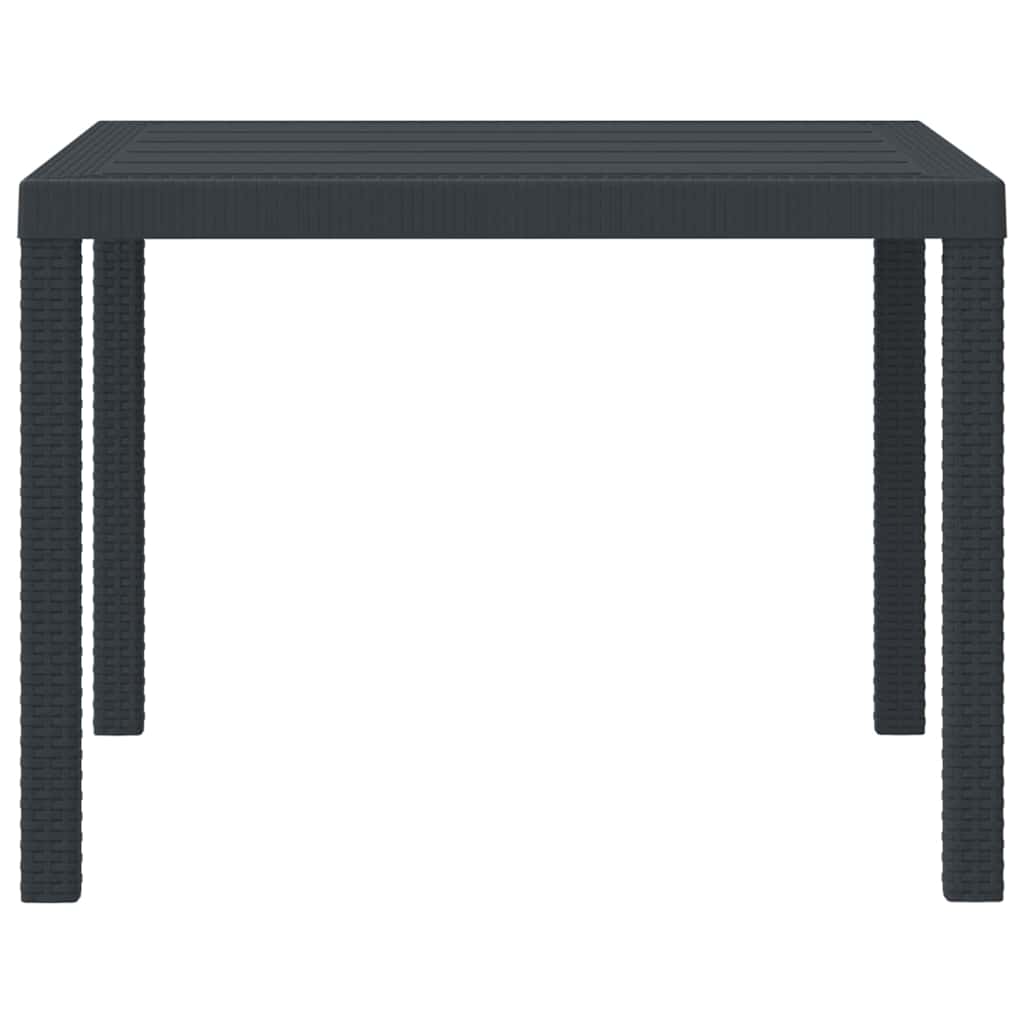 Garden Table Anthracite 100 x 100 x 73 cm Poly Rattan