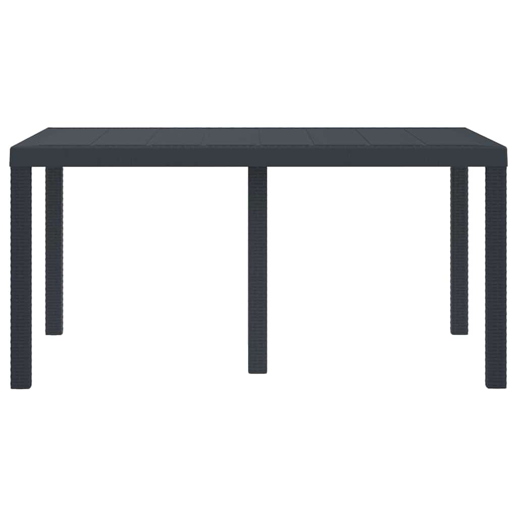 Garden Table Anthracite 150 x 100 x 73 cm Poly Rattan