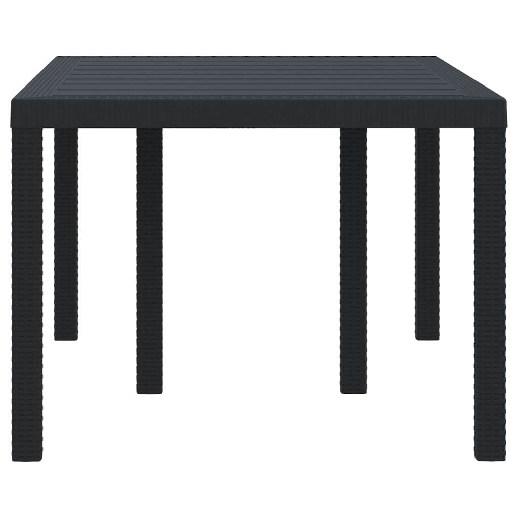Garden Table Anthracite 150 x 100 x 73 cm Poly Rattan