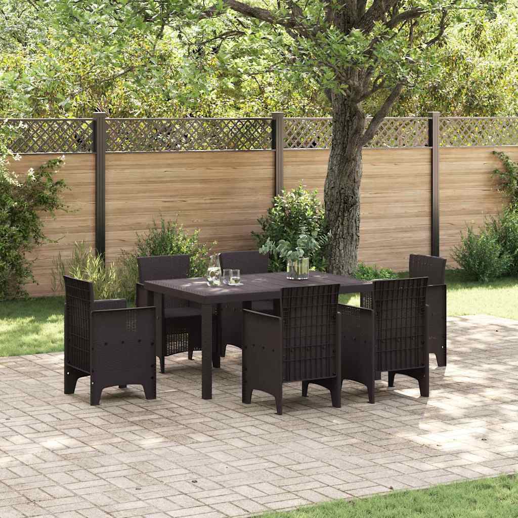 Garden Table Brown 150 x 100 x 73 cm Poly Rattan