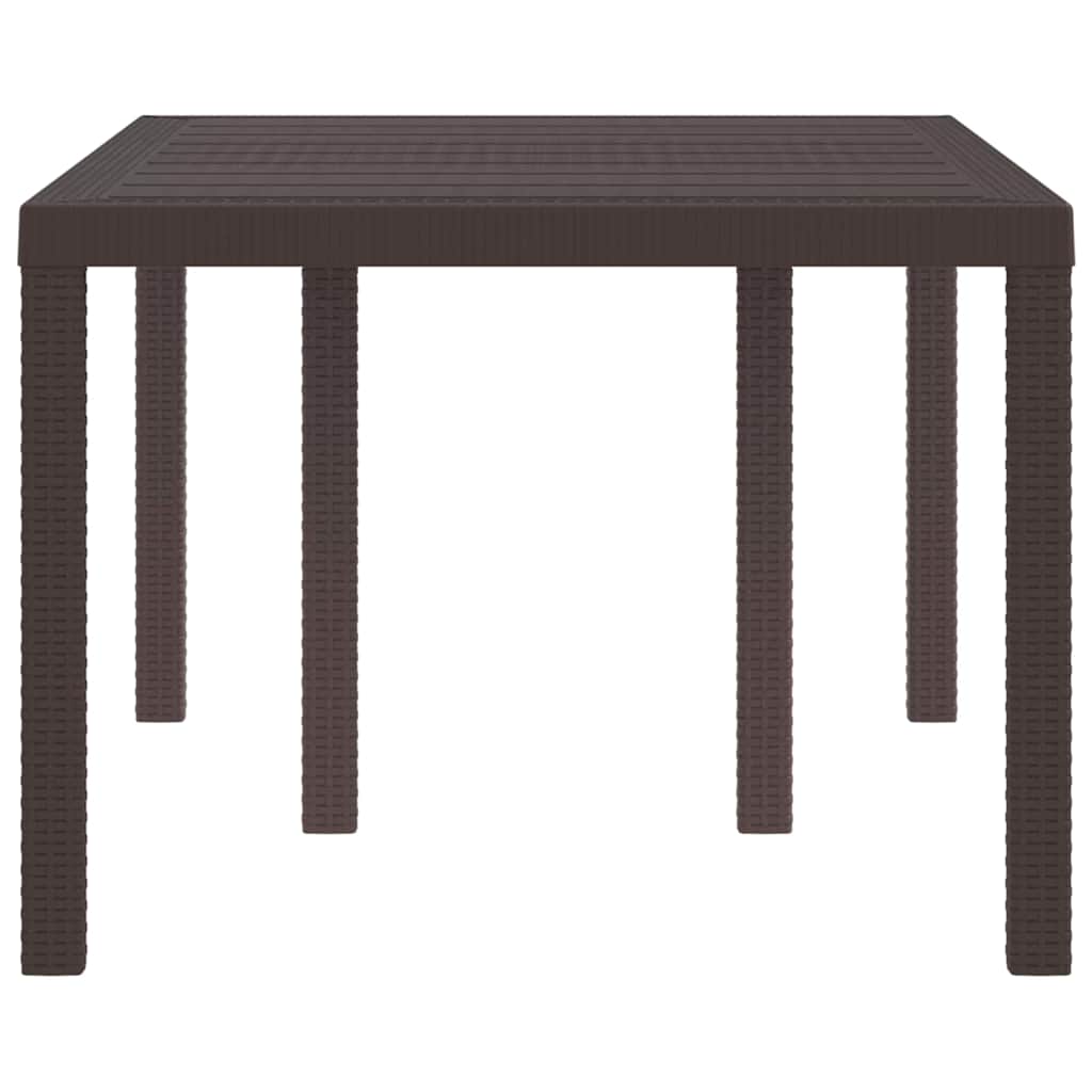 Garden Table Brown 150 x 100 x 73 cm Poly Rattan