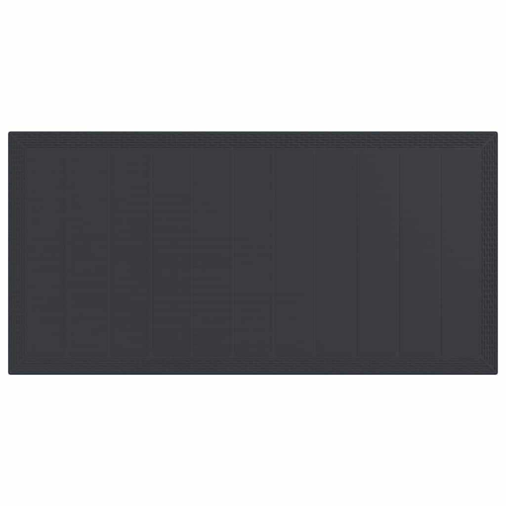 Garden Table Anthracite 200 x 100 x 73 cm Poly Rattan