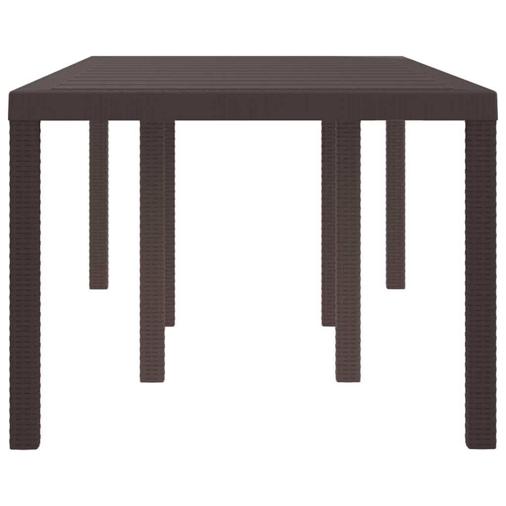 Garden Table Brown 200 x 100 x 73 cm Poly Rattan