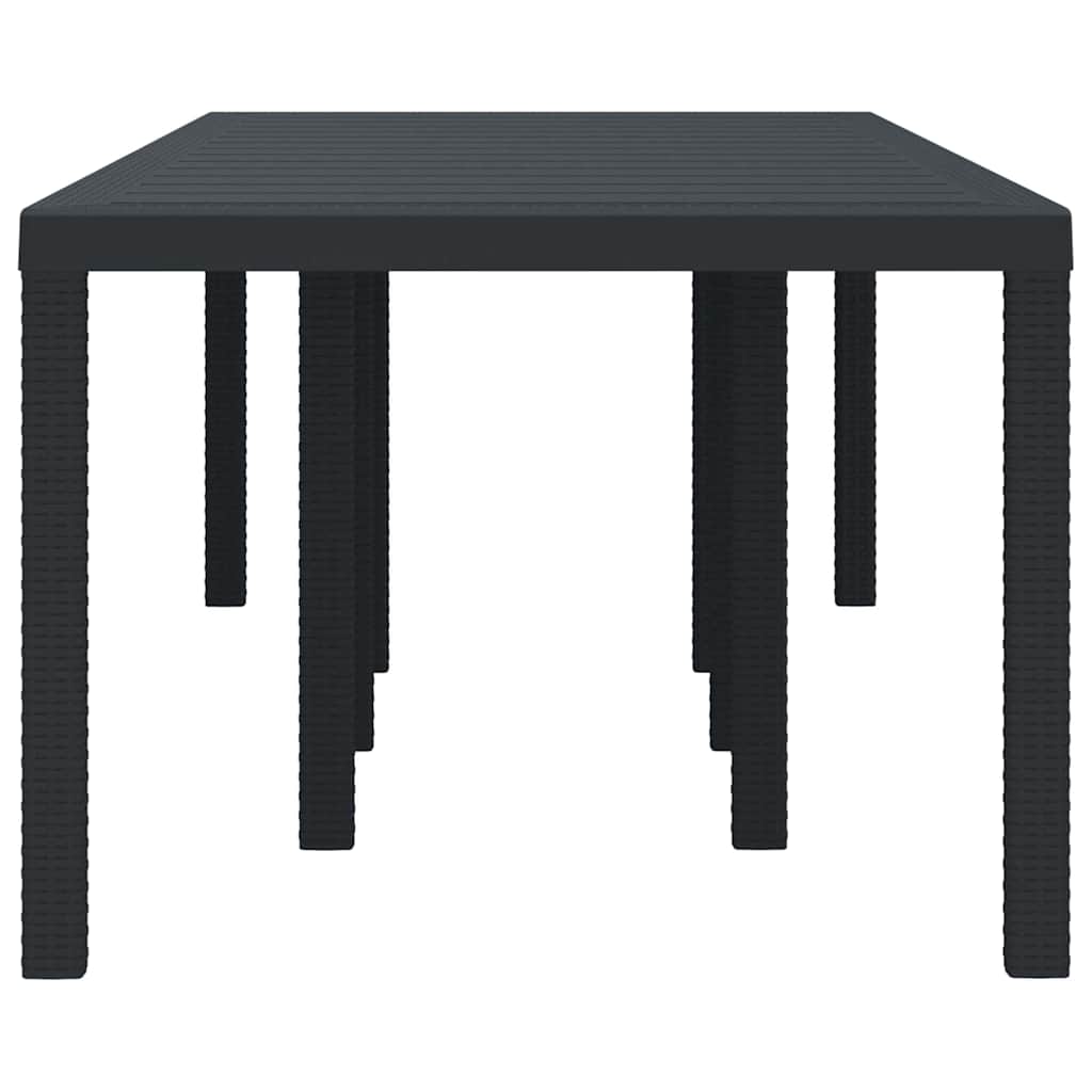 Garden Table Anthracite 250 x 100 x 73 cm Poly Rattan