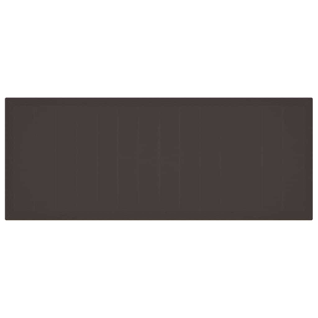 Garden Table Brown 250 x 100 x 73 cm Poly Rattan