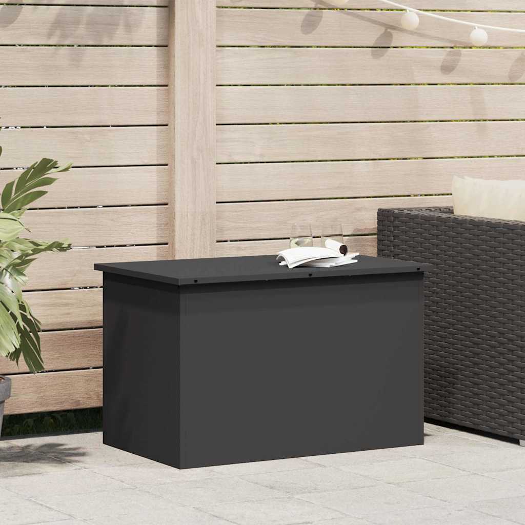 Outdoor Storage Box with Storage Black 80 x 50,5 x 50 cm Steel