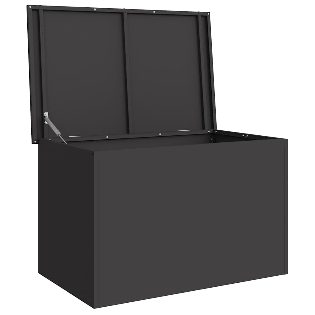 Outdoor Storage Box with Storage Black 80 x 50,5 x 50 cm Steel