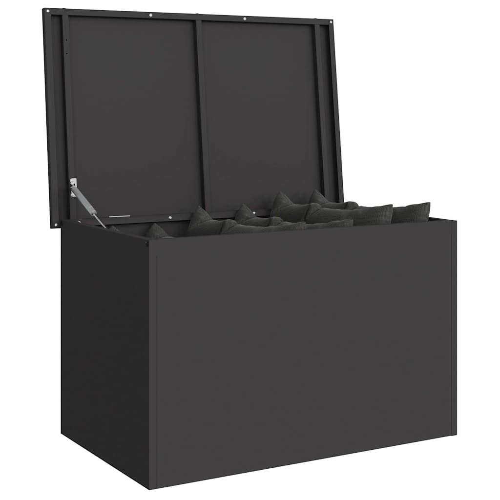 Outdoor Storage Box with Storage Black 80 x 50,5 x 50 cm Steel