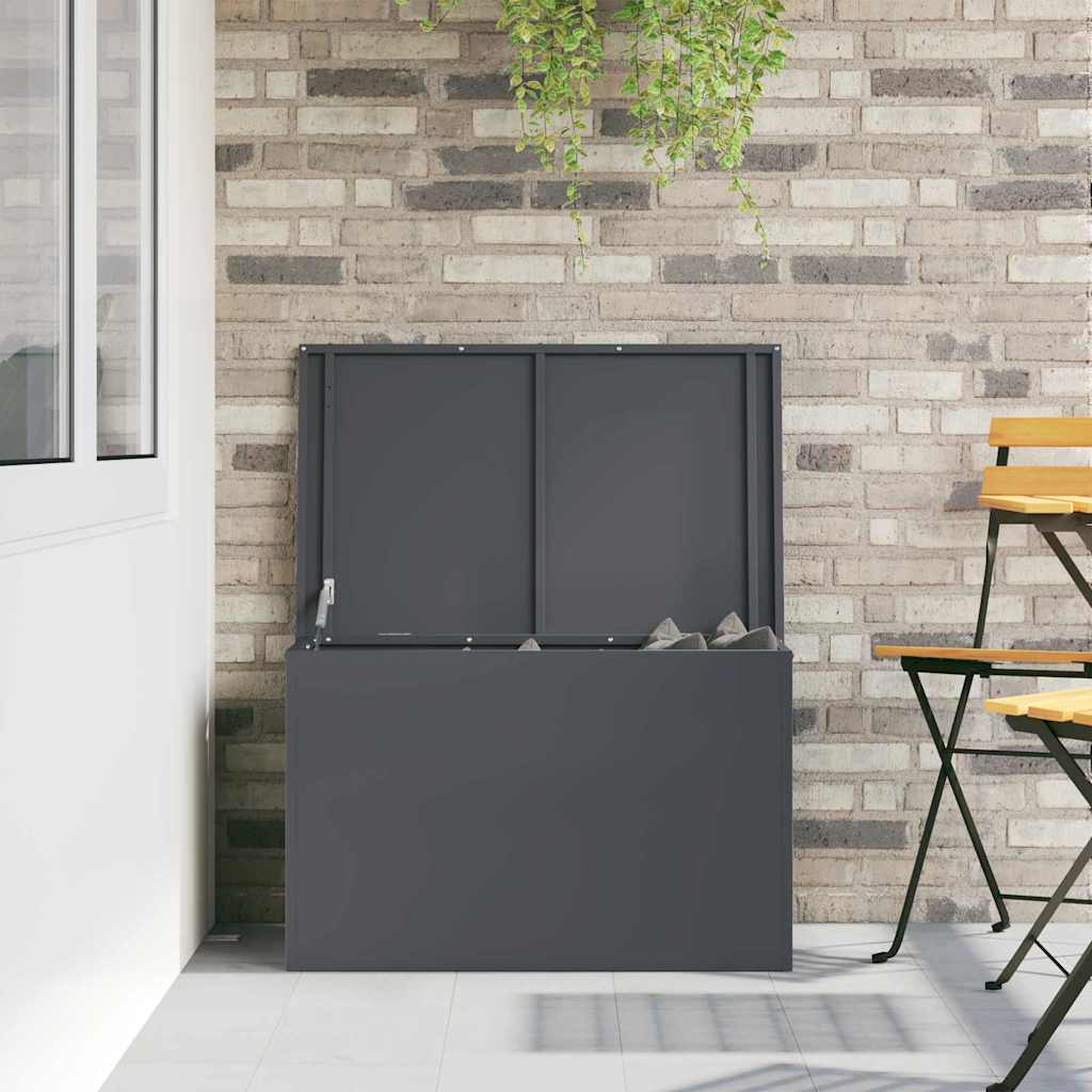 Outdoor Storage Box Anthracite 80 x 50,5 x 50 cm Steel