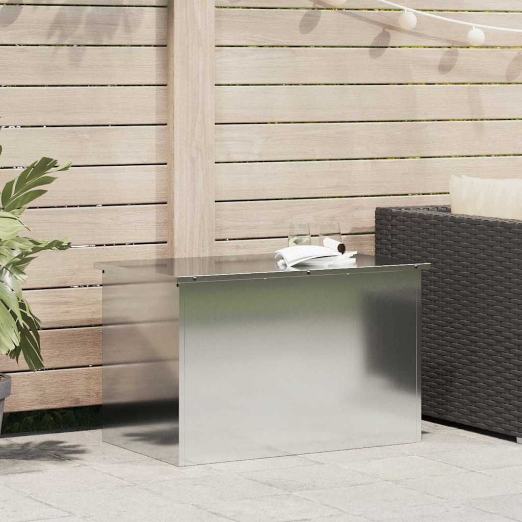 Outdoor Storage Box with Storage Silver 80 x 50,5 x 50 cm Steel