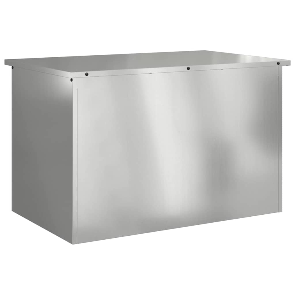 Outdoor Storage Box with Storage Silver 80 x 50,5 x 50 cm Steel
