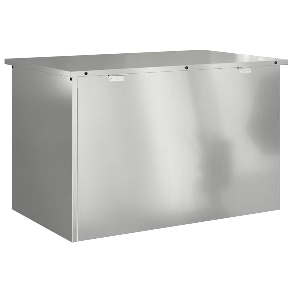 Outdoor Storage Box with Storage Silver 80 x 50,5 x 50 cm Steel