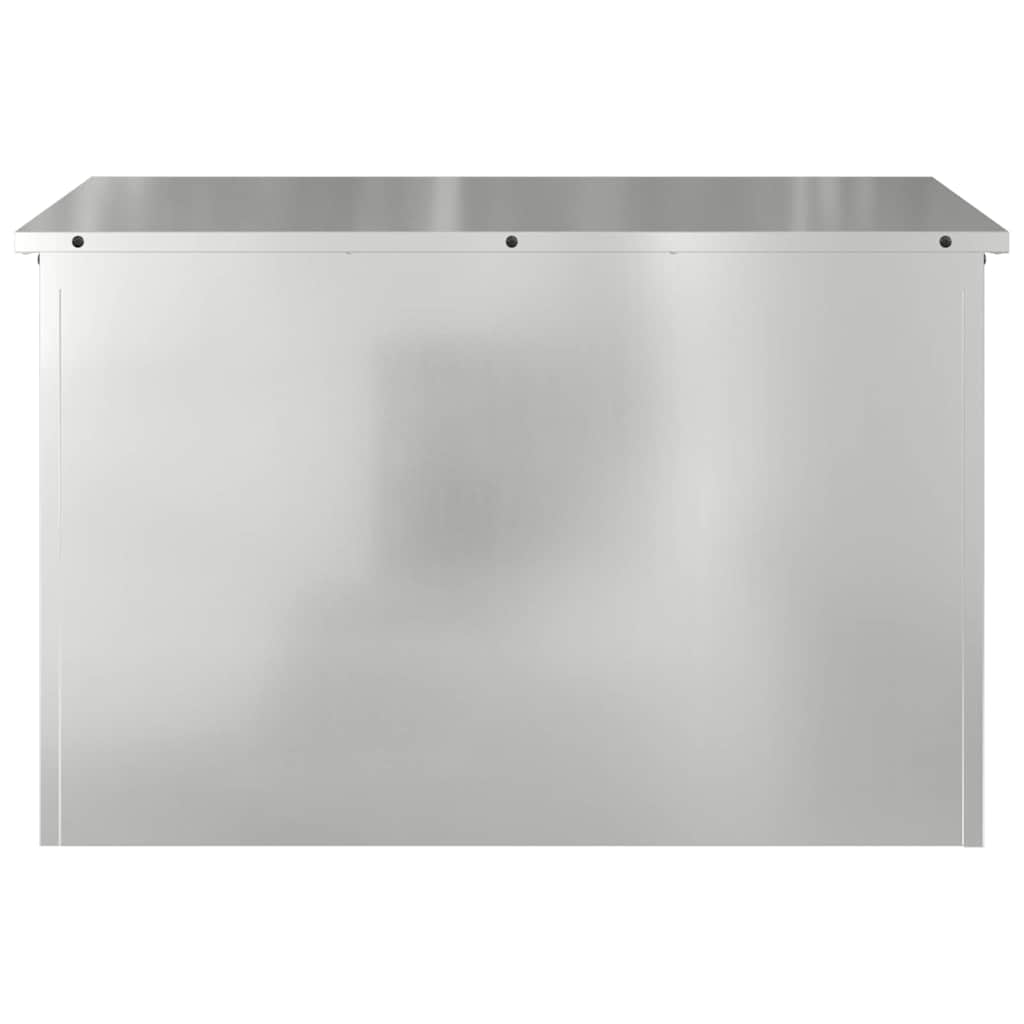 Outdoor Storage Box with Storage Silver 80 x 50,5 x 50 cm Steel