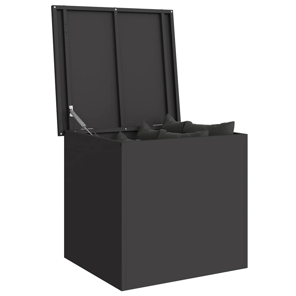 Outdoor Storage Box with Storage Black 55 x 50,5 x 50 cm Steel
