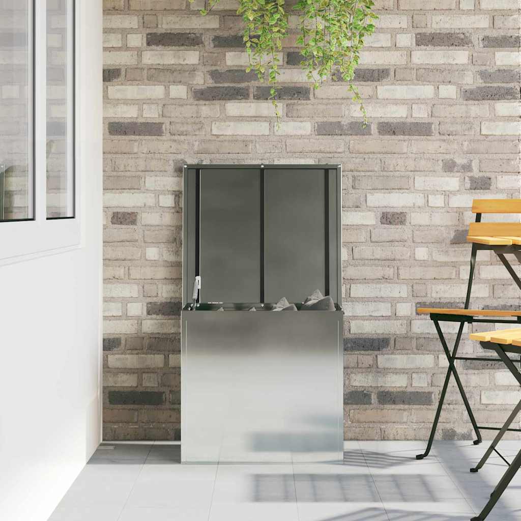 Outdoor Storage Box with Storage Silver 55 x 50,5 x 50 cm Steel