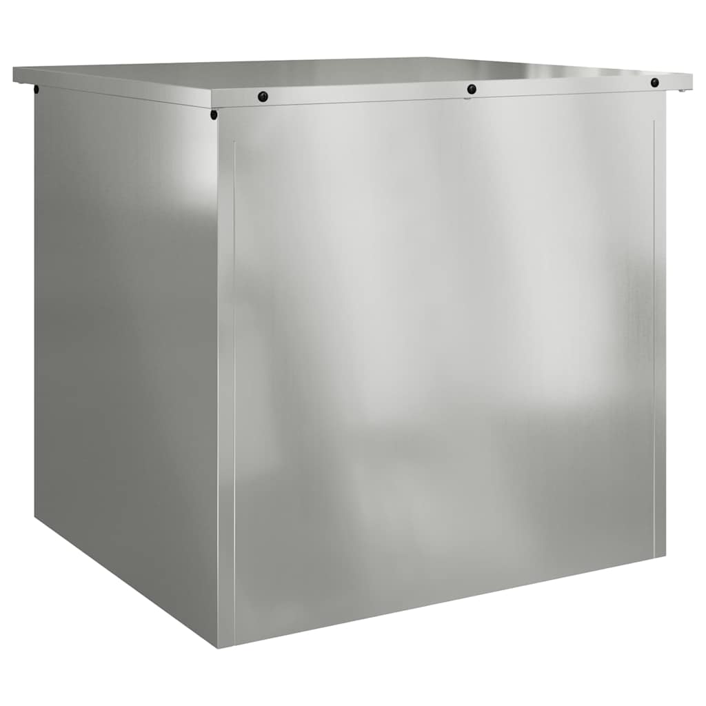 Outdoor Storage Box with Storage Silver 55 x 50,5 x 50 cm Steel