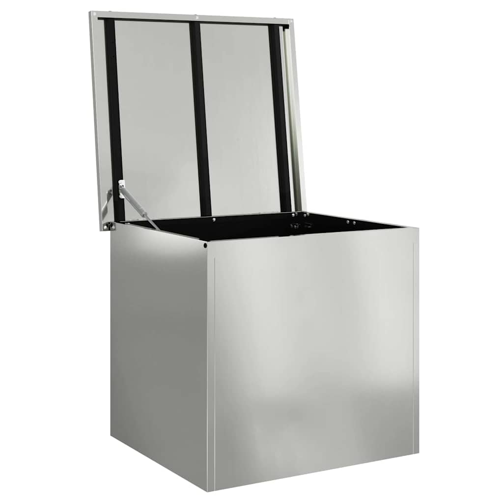 Outdoor Storage Box with Storage Silver 55 x 50,5 x 50 cm Steel