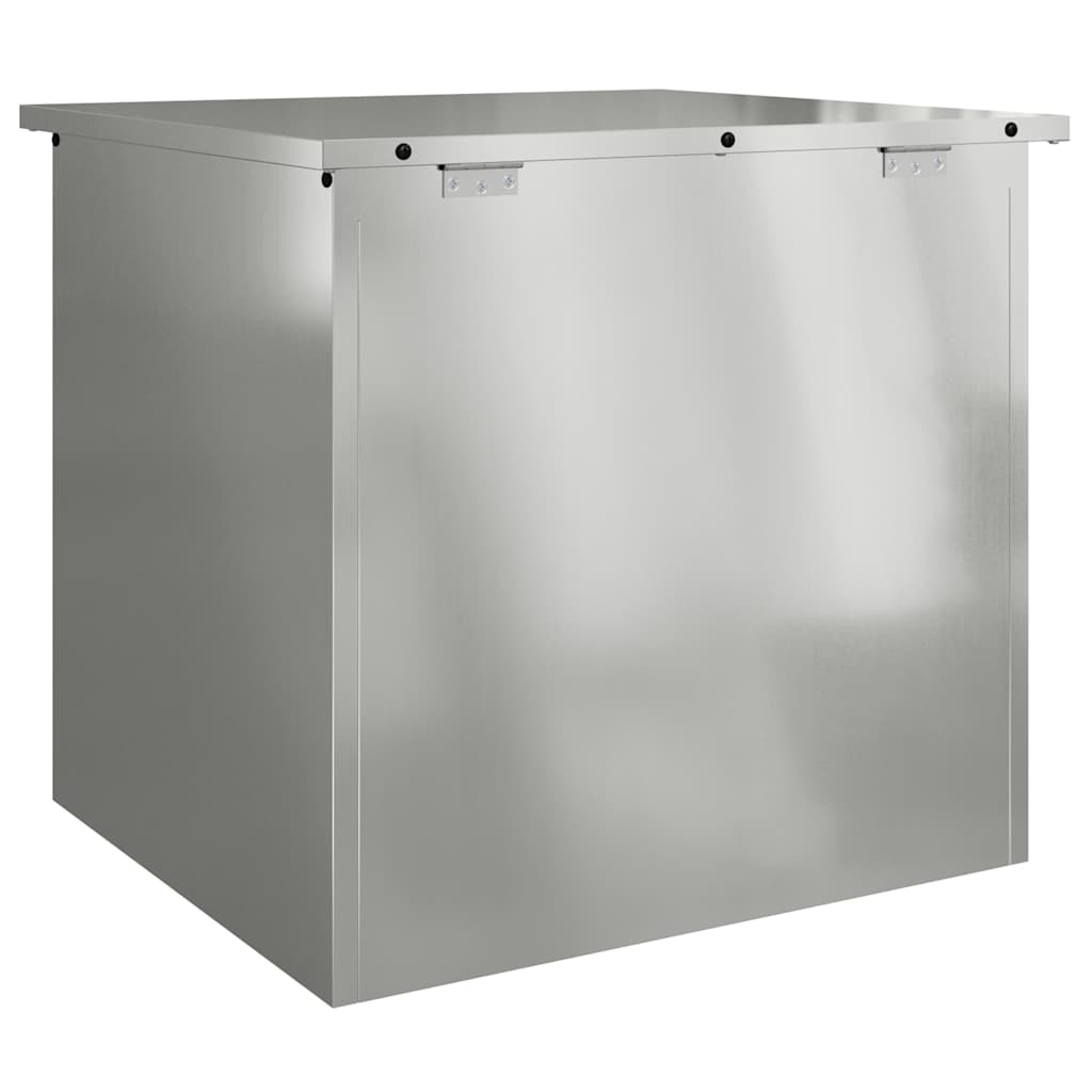 Outdoor Storage Box with Storage Silver 55 x 50,5 x 50 cm Steel