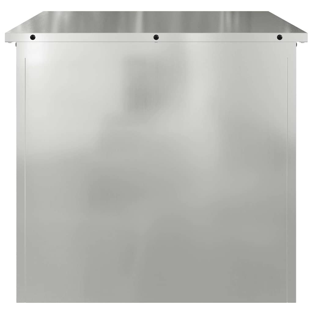 Outdoor Storage Box with Storage Silver 55 x 50,5 x 50 cm Steel
