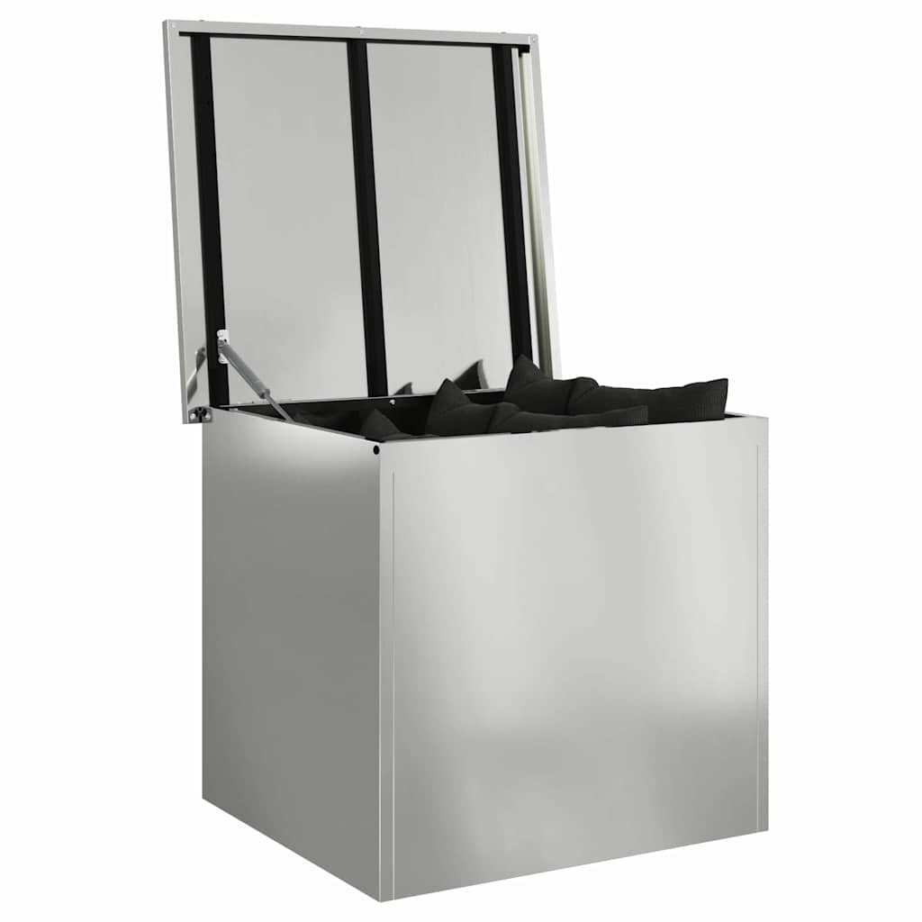 Outdoor Storage Box with Storage Silver 55 x 50,5 x 50 cm Steel
