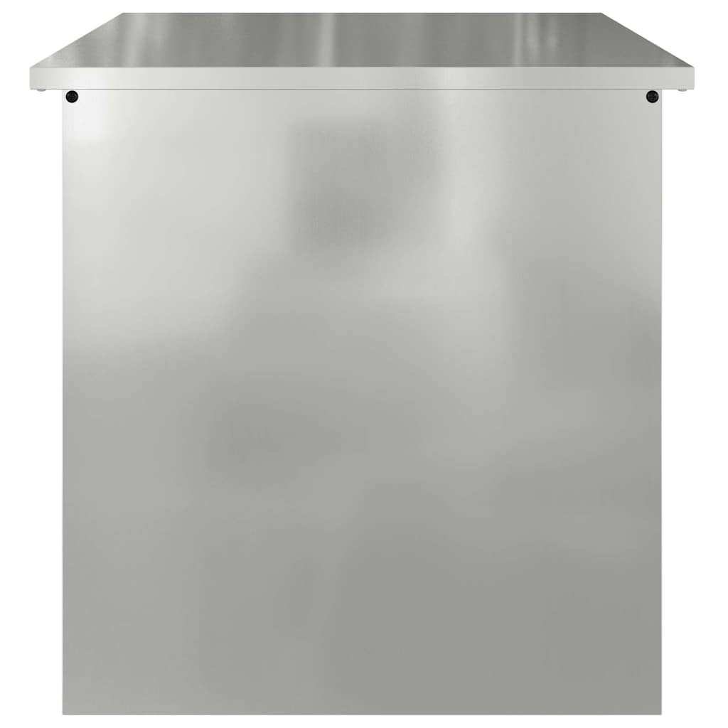 Outdoor Storage Box with Storage Silver 55 x 50,5 x 50 cm Steel