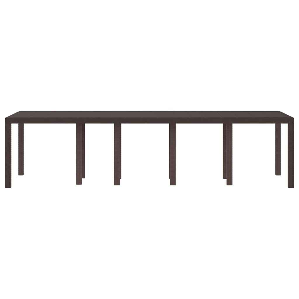 Garden Table Brown 300 x 100 x 73 cm Poly Rattan