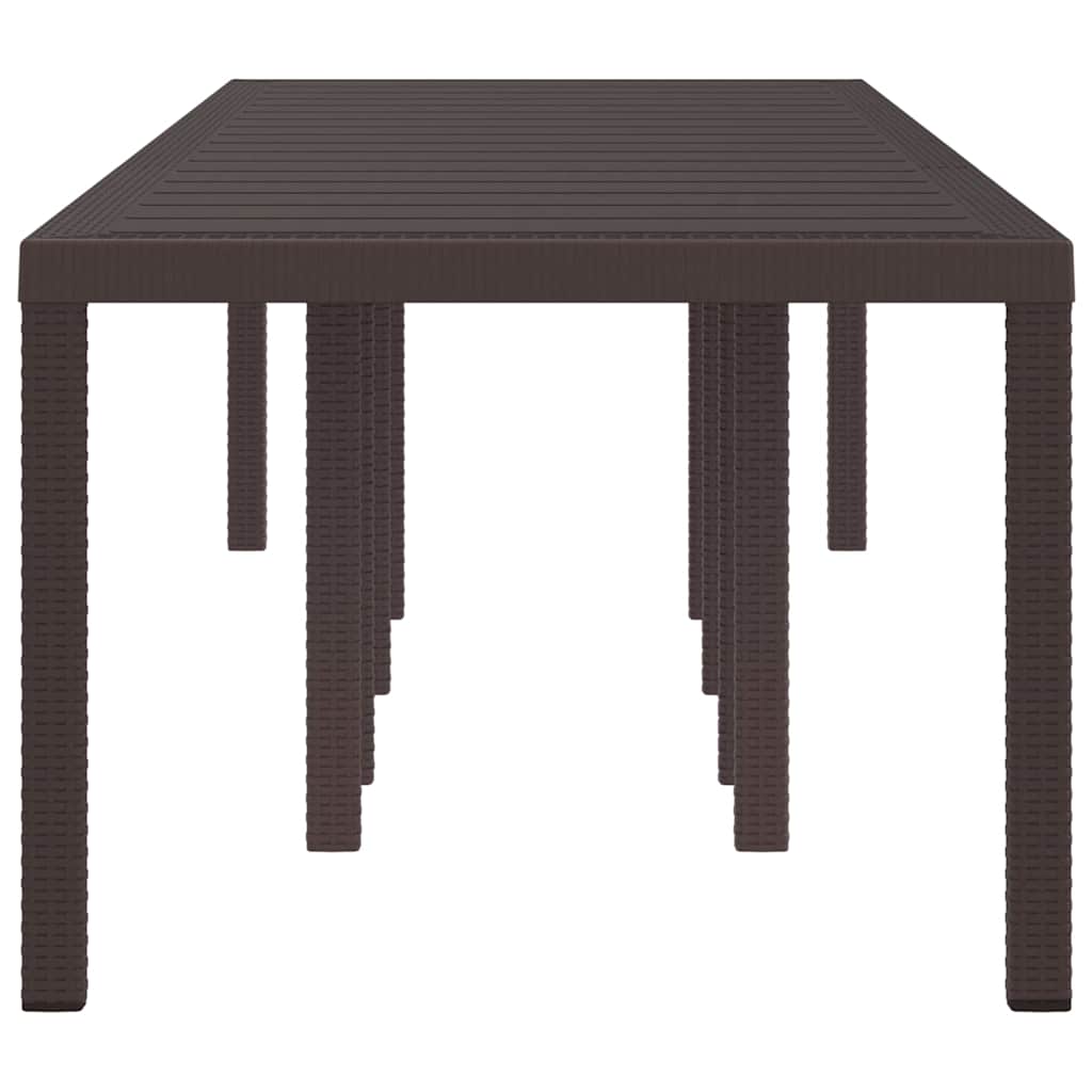 Garden Table Brown 300 x 100 x 73 cm Poly Rattan