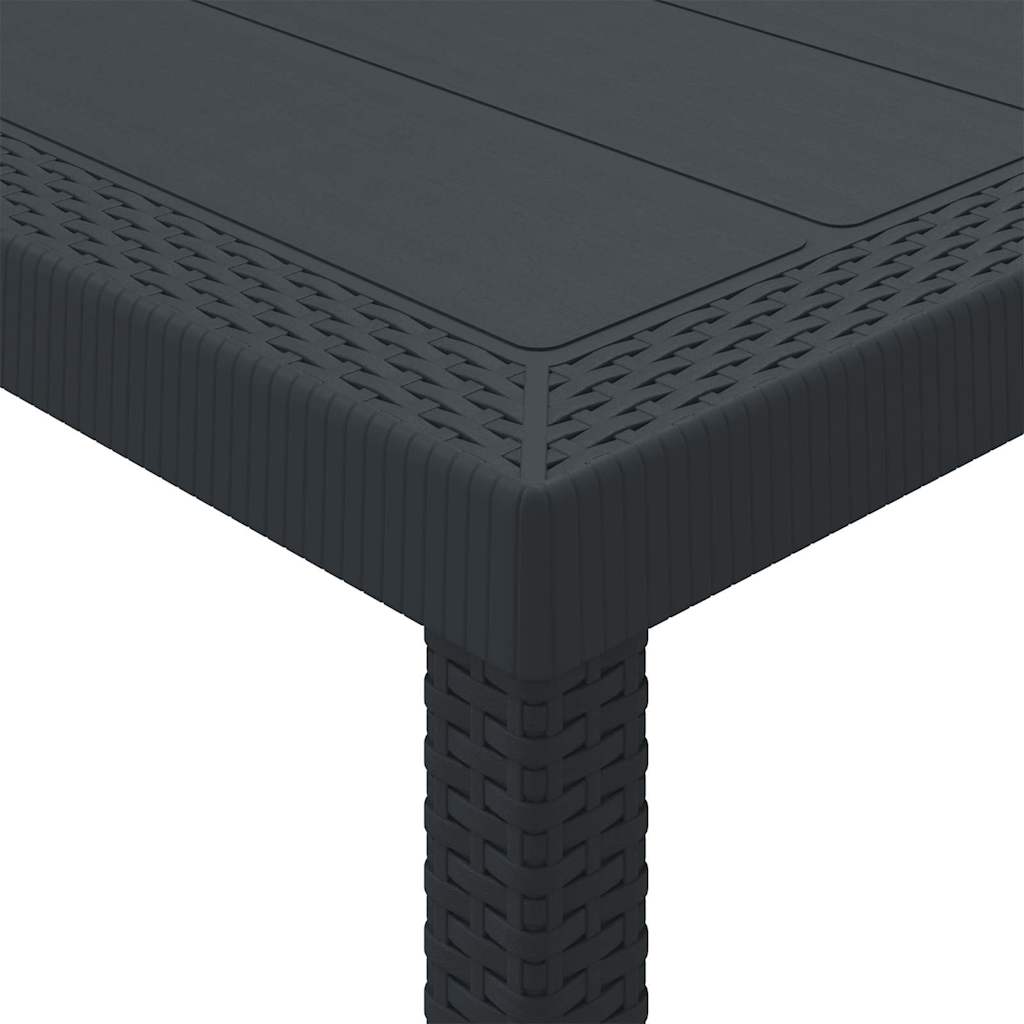 Garden Table Anthracite 350 x 100 x 73 cm Poly Rattan