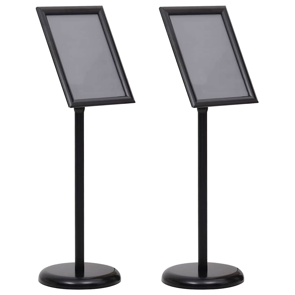 Poster Stands 2 pcs Black 32.5 x 24 x 78 cm Aluminium alloy