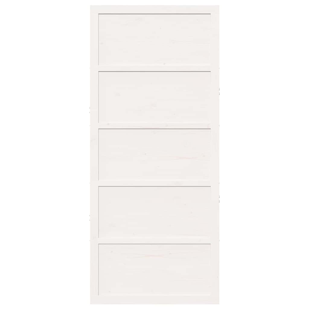 Barn Door White 90 x 208 cm Solid Pine wood
