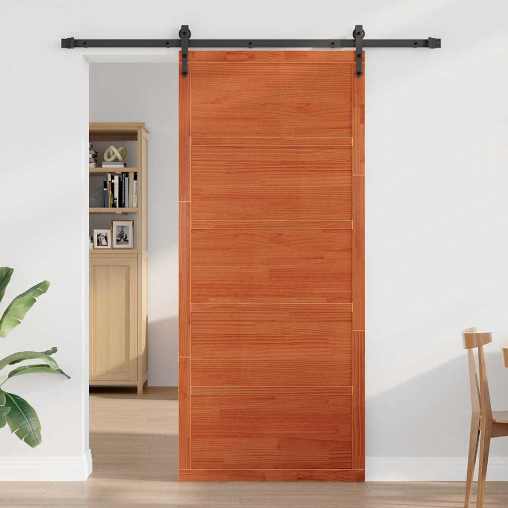Barn Door Wax brown 90 x 208 cm Solid Pine wood