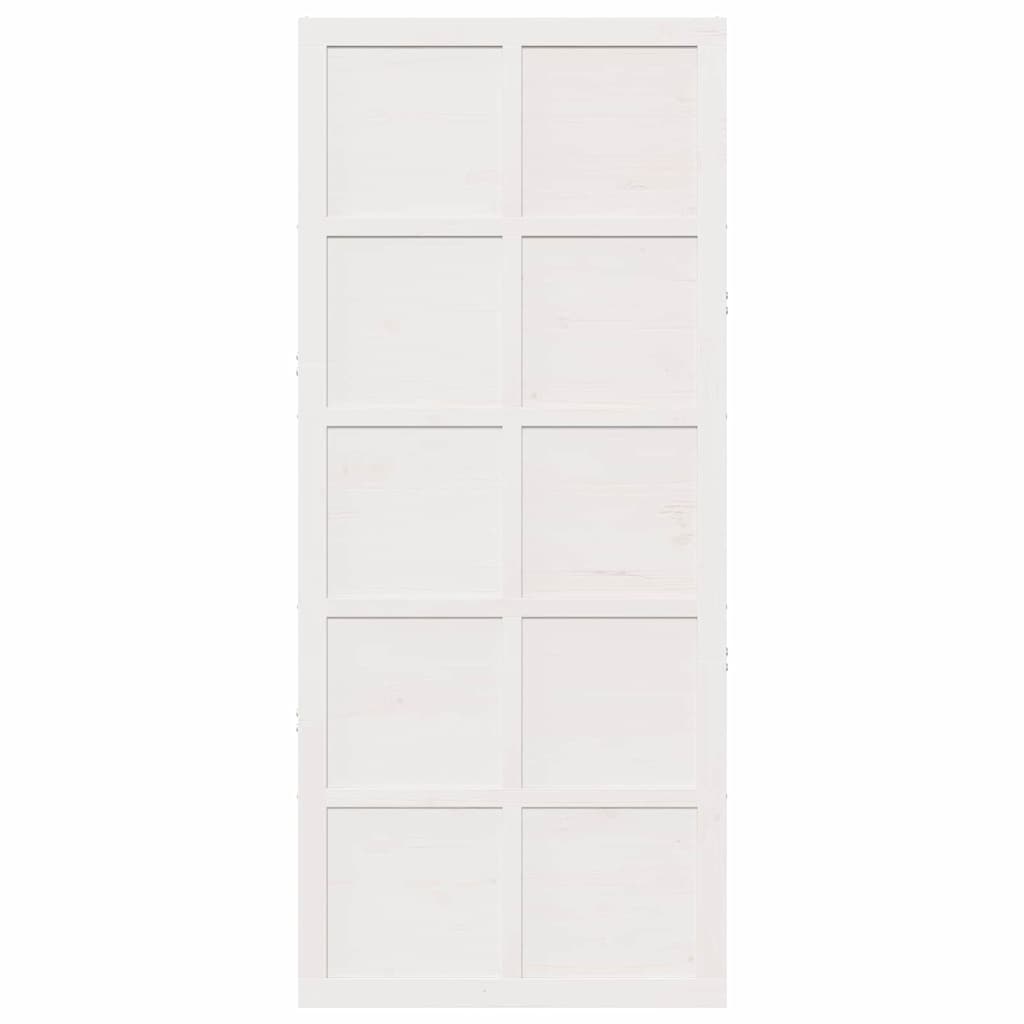 Barn Door White 90 x 210 cm Solid pine wood