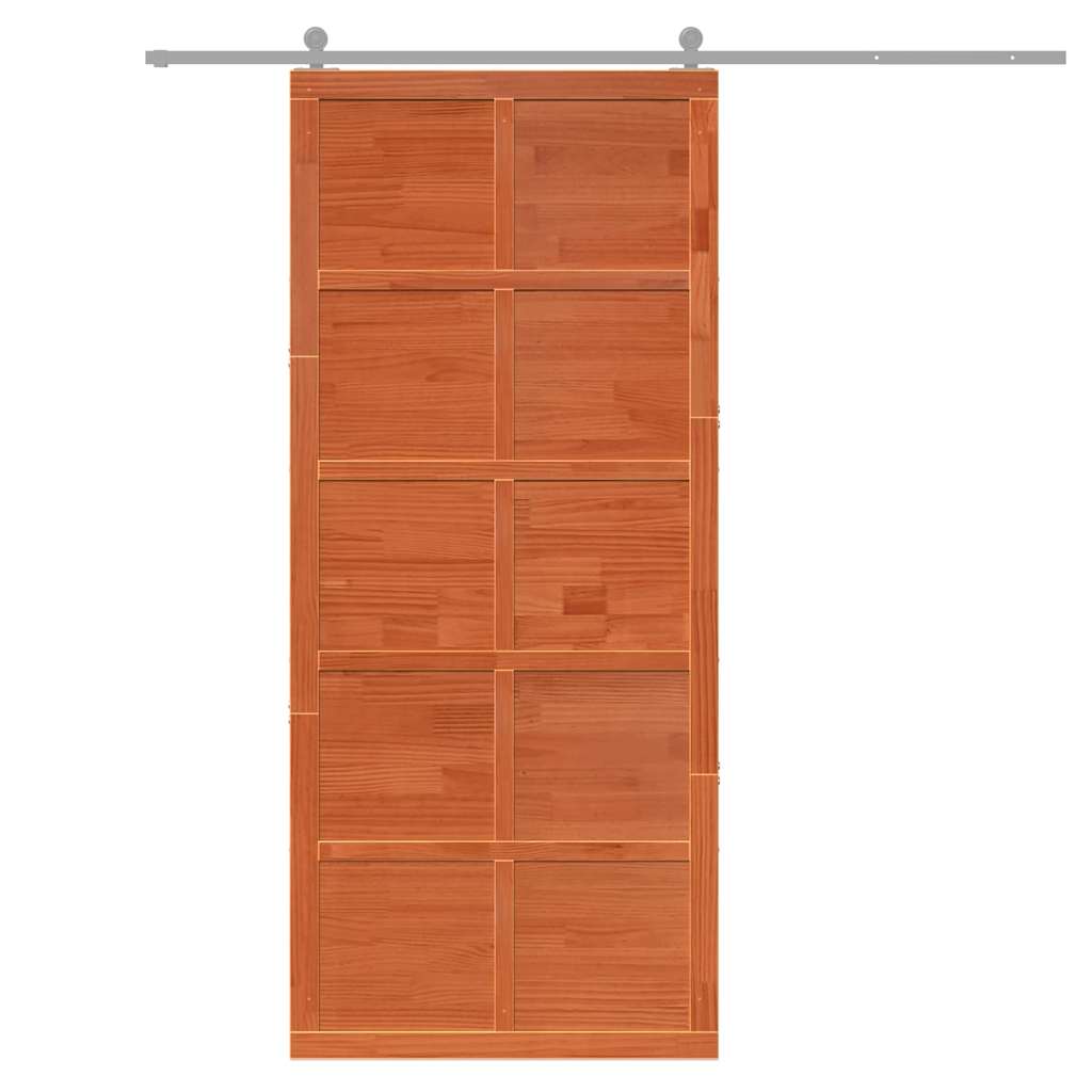 Barn Door Wax brown 90 x 210 cm Solid pine wood