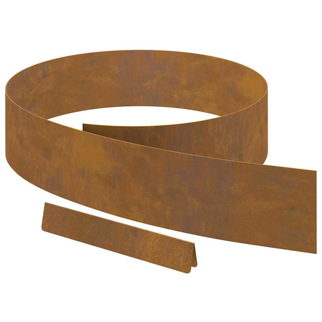 Lawn Edging Rusty 450 x 0.05 x 15 cm Weathering Steel