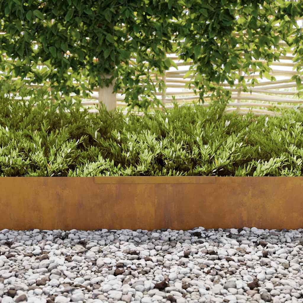 Lawn Edging Rusty 450 x 0.05 x 15 cm Weathering Steel