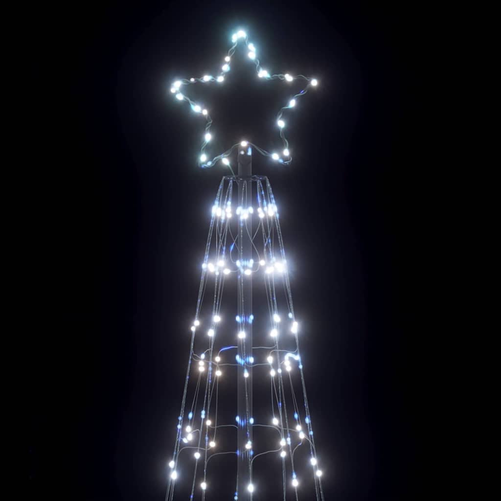 LED Christmas Tree Cool White 100.5 x 100.5 x 304 cm Iron