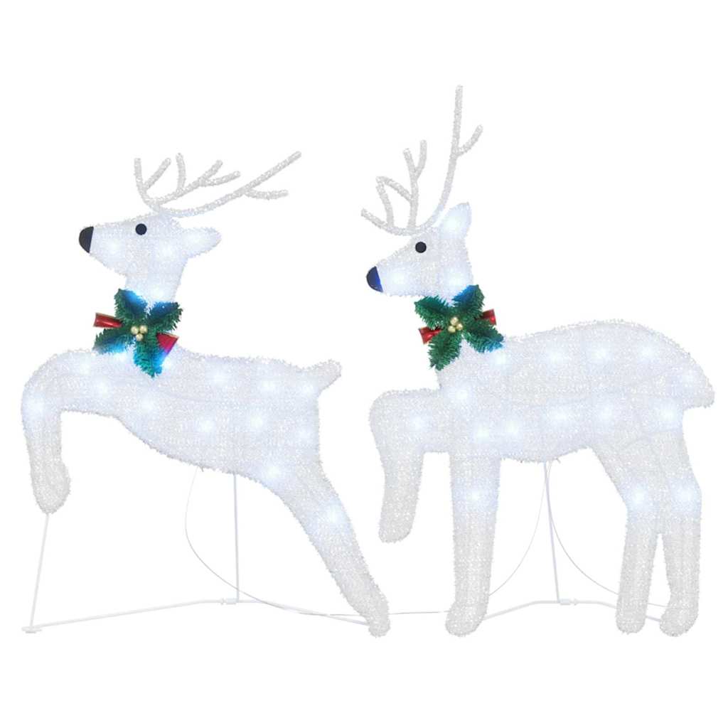 LED Reindeers 2 pcs Cold White Fabric
