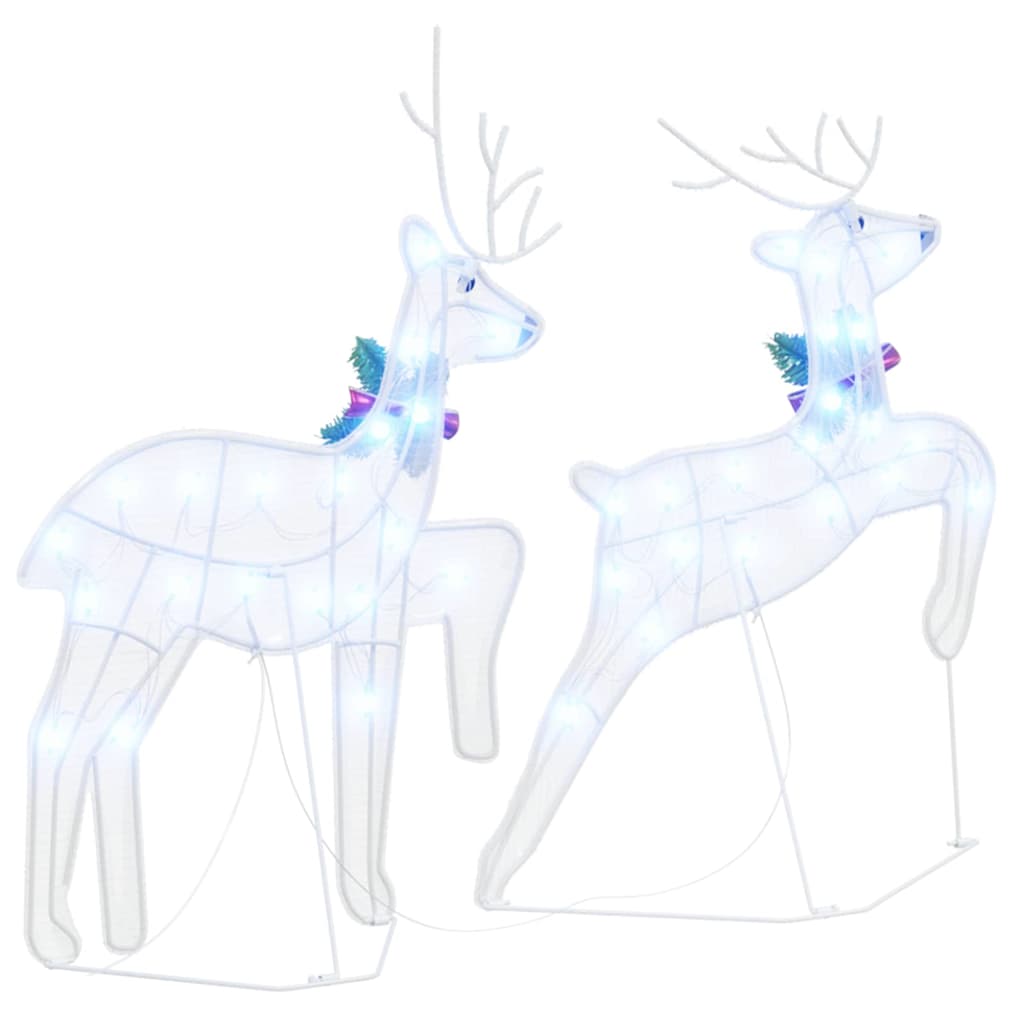 LED Reindeers 2 pcs Cold White Fabric