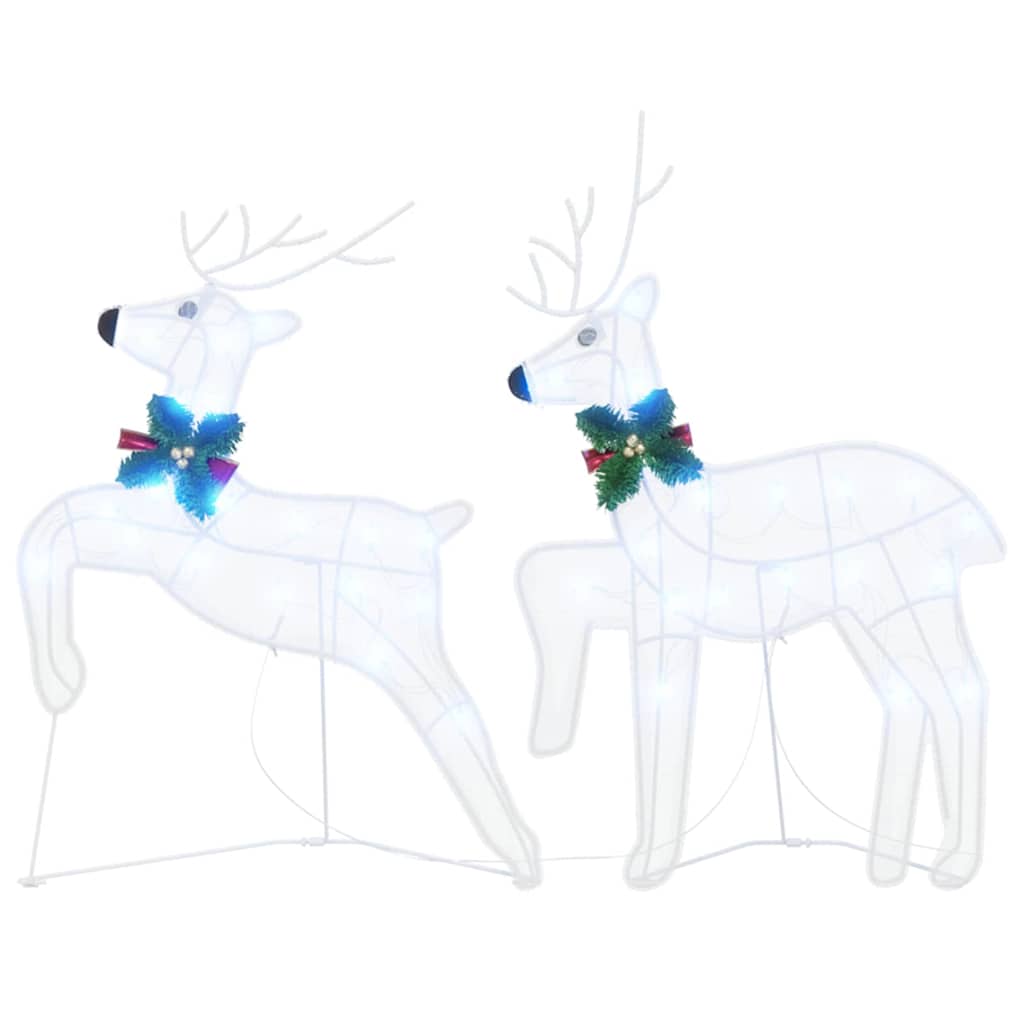 LED Reindeers 2 pcs Cold White Fabric