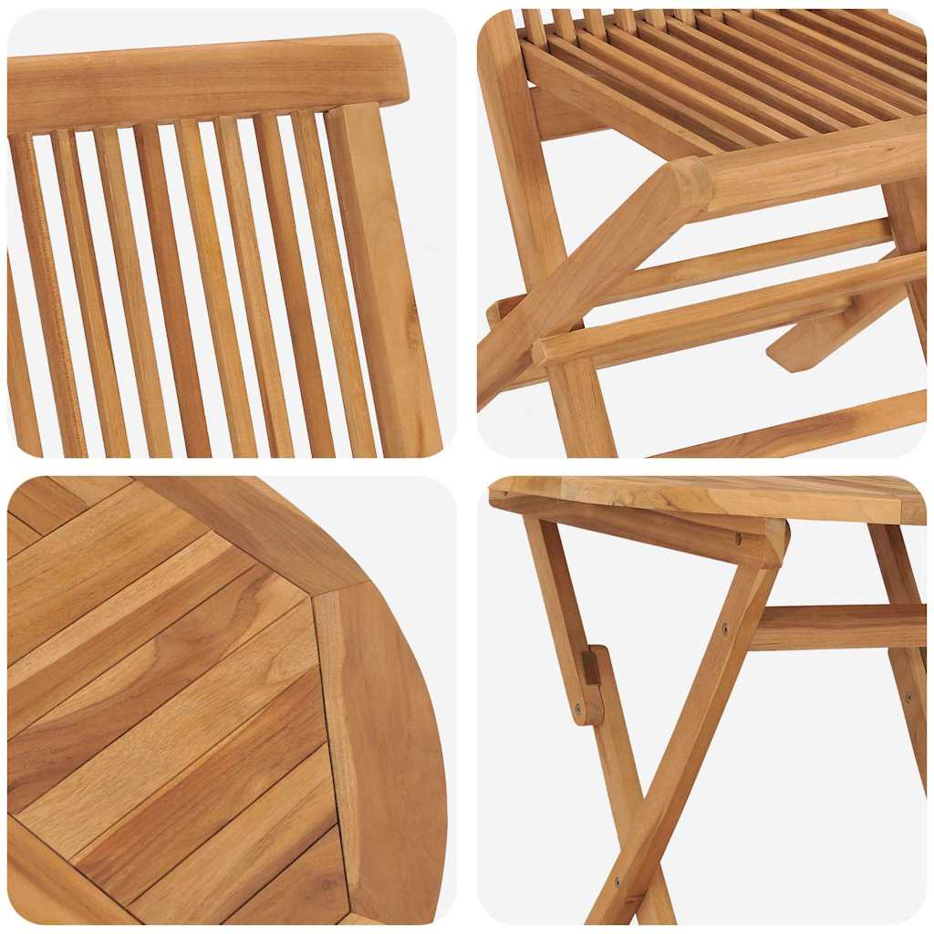 Garden Dining Set 3 pcs Brown Solid teak wood