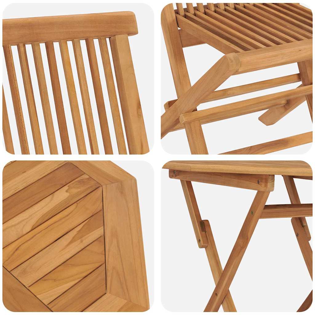 Garden Dining Set 3 pcs Brown Solid teak wood