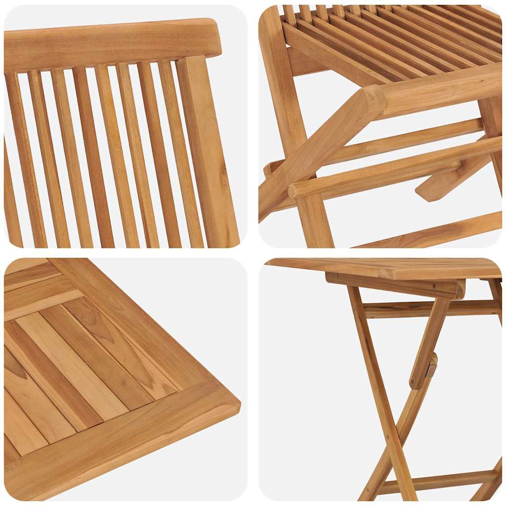 Garden Dining Set 3 pcs Brown Solid teak wood