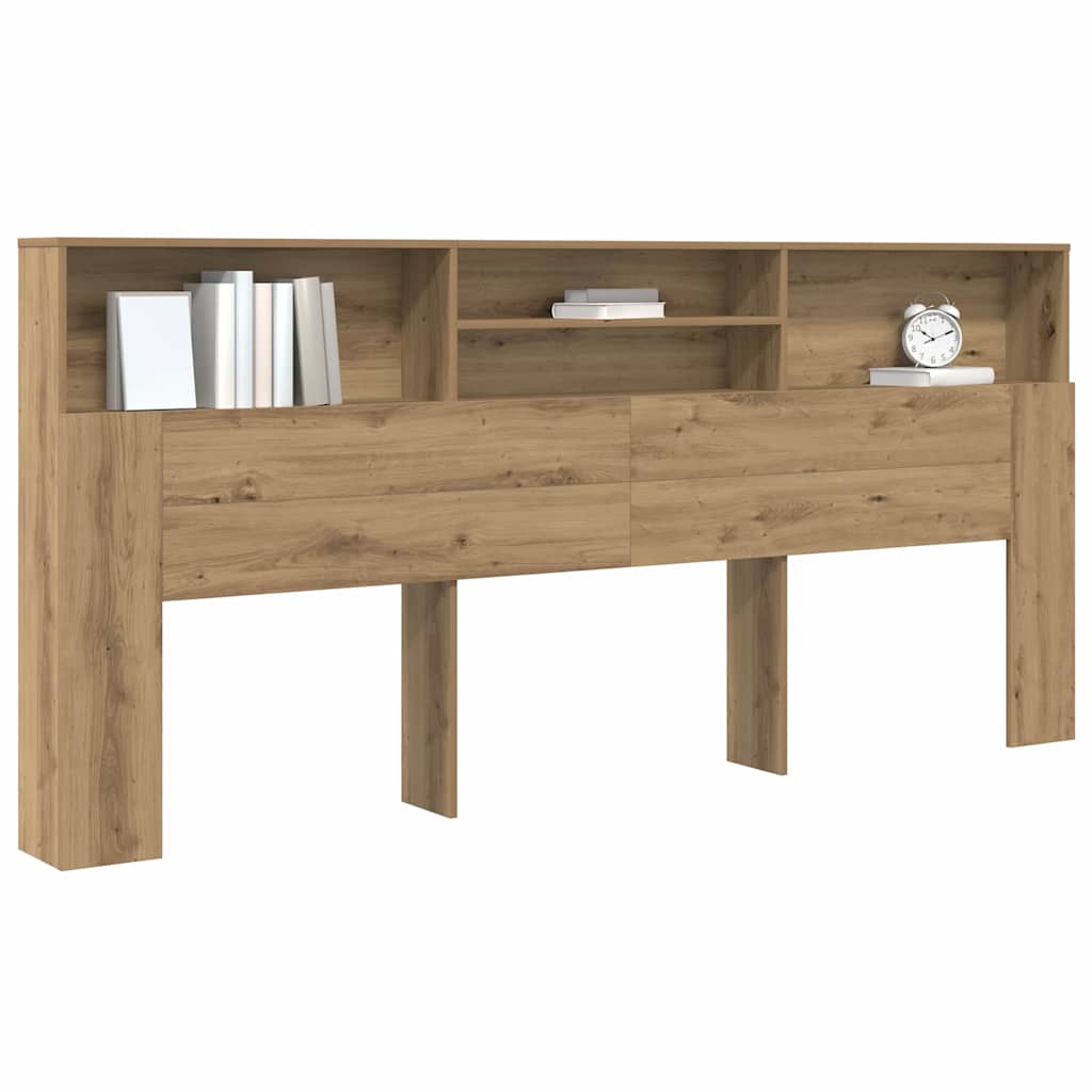 Headboard Cabinet with Storage Artisan Oak 220 x 19 x 101,5 cm