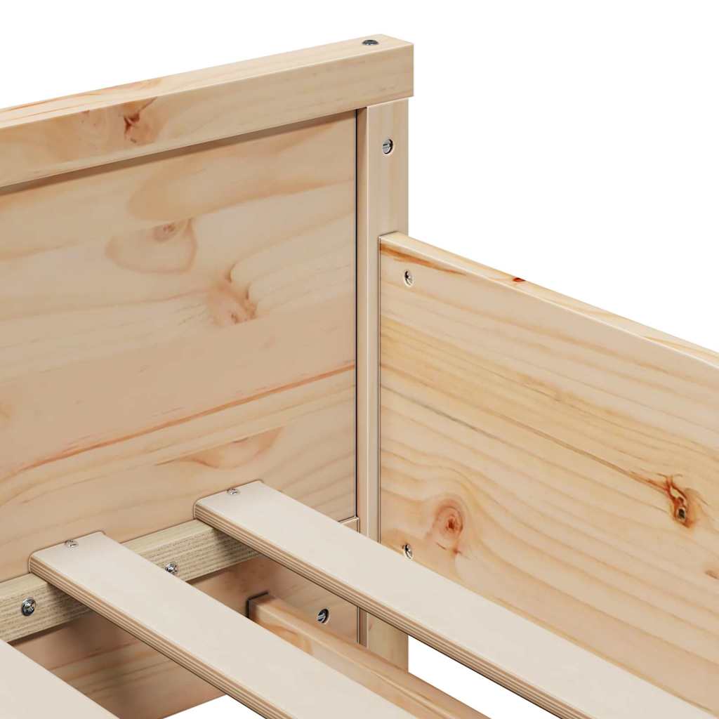 Bed Frame with Headboard Brown 80 x 200 cm Engineered Wood